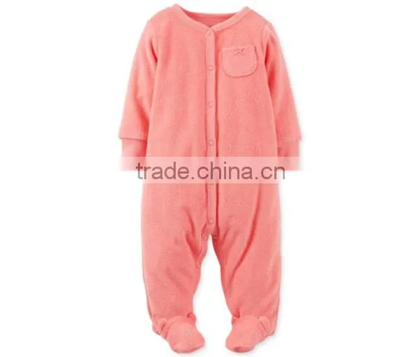 China Online Shopping 100% Cotton Infant Baby Girls Casual Long Sleeve Coverall Romper photo-2