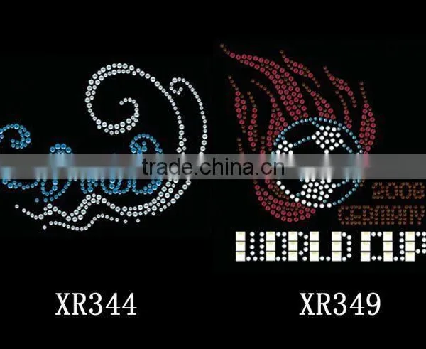 Football in Hotfix DMC Rhinestones Motif
