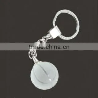 Crystal Globe Ball Keychains With High Quality Led Light for Gifts photo-2