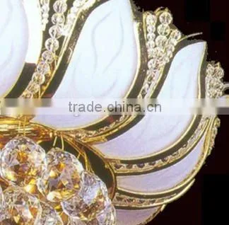 White Glass Pendant Lamp Crystal Ball Chandelier Lighting photo-3