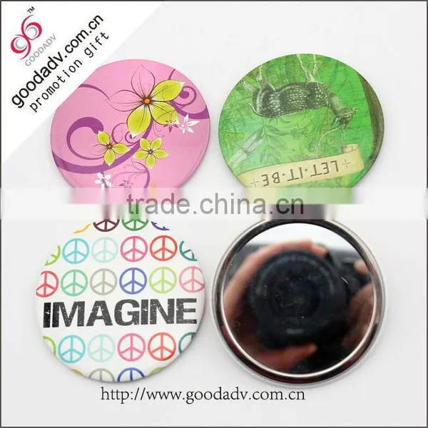 Top Quality Fashion Promotional Round Metal Pocket Mirror photo-3