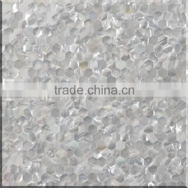White Mother of Pearl Seamless Mosaic Tile for Furniture