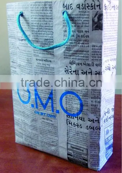 Logo Printed News Paper Bags for Promotions, Gifting, Shopping, Weddign