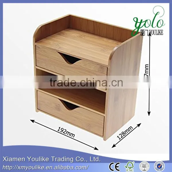Wood Stationery Boxes Desk Organiser Bamboo Stationery Box photo-4