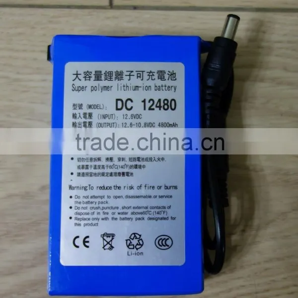 12V 4800MA Lithium Battery / Rechargeable Li-ion Battery / Lithium Ion Battery