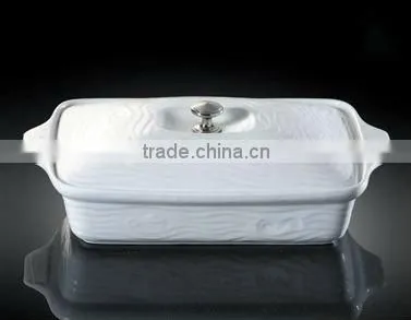 H8045 porcelain rectangular tureen w.lid
