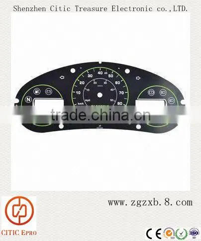 graph overlay with adhesive membrane switch nameplate for industrial equipment