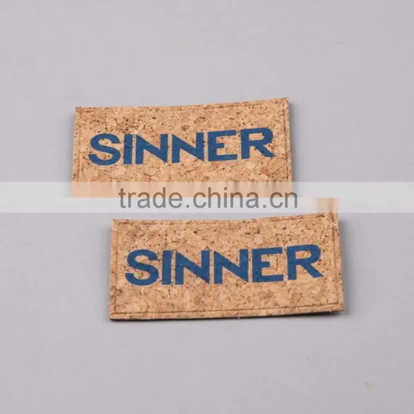 Tree/Cork Pattern Printing Logo Faux Leather Patch photo-2