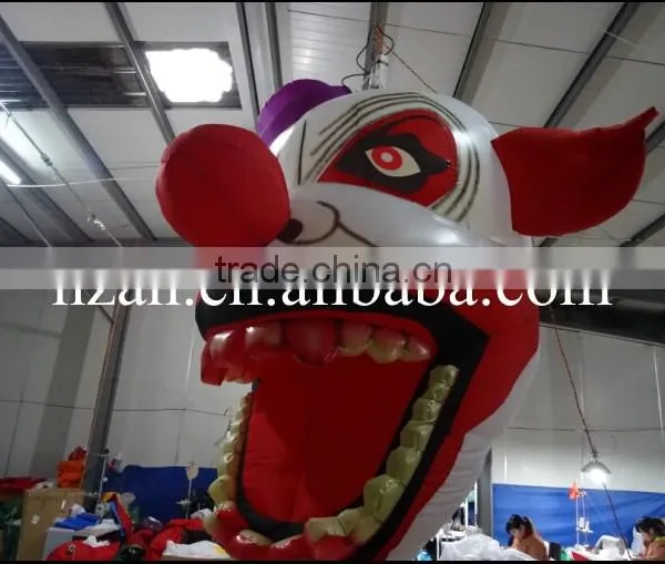 Giant Hanging Inflatable Clown Head for Halloween photo-2