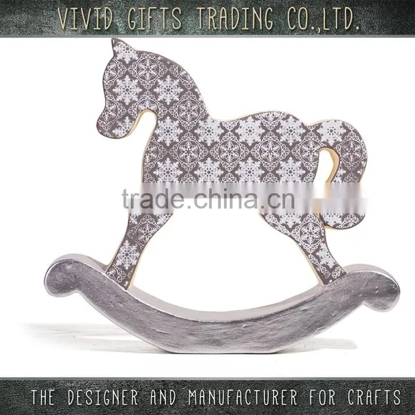 New Design 3D Shape Ceramic Printing Rock Horse Decoration