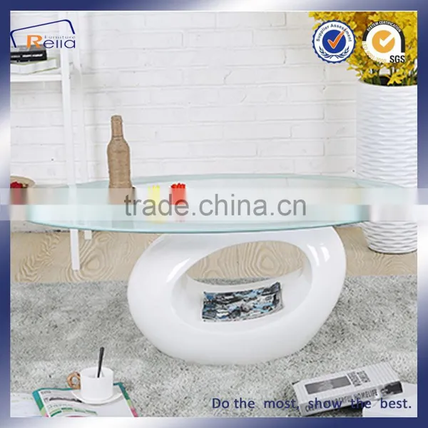 MORDEN SIMPLE GLASS TEA TABLE FIBER Glass EXCELLENT CLASSIC photo-2