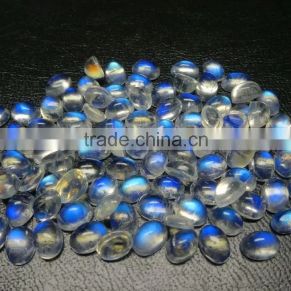 Natural Gemstone Type and Oval Cut Gemstone Shape Rainbow Moonstone 4X6 MM Gemstone photo-2