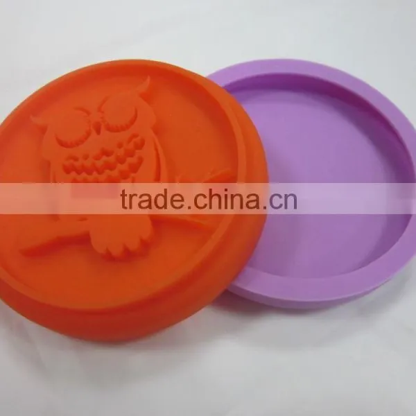 New Design Owl Shape Silicone Cookie Stamper, Biscuit Stamper With Wooden Handle photo-6
