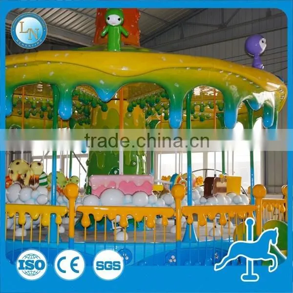 New Products!!! Playground Games Amusement Park Merry go Round Kids Carousel Ride Honey Tree photo-2