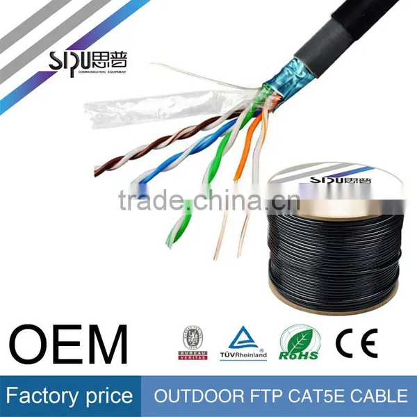SIPU High Speed Waterproof Utp Cat5e Outdoor Cable Best Outdoor Cat6 Sftp Lan Cable Wholesale Ftp Cat5e Cable photo-2