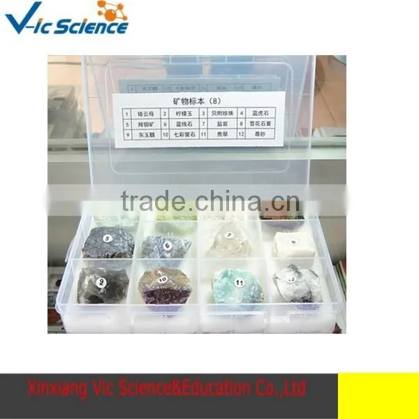 12 Kinds of Mineral Specimens Stone Packed Set photo-3