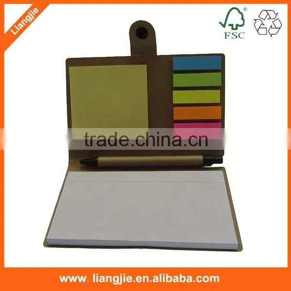 Recycler Combined Sticky Note Pad With Soft Cover,Cheap Promotional Self-adhesive photo-3