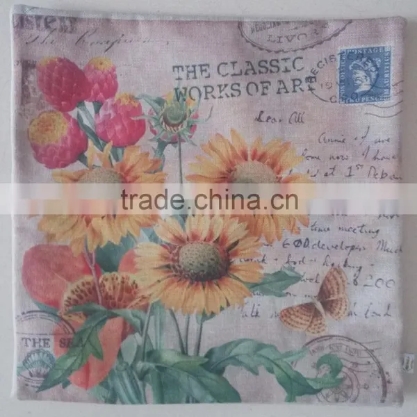 Nature Linen Material Custom Printed Pillow Case, Custom Size Decorative Pillow Case , Digital Printing Fast Delivery photo-2