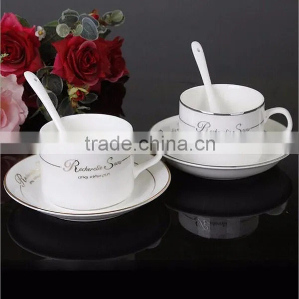 hot sale bone china porcelain coffee cups and saucer