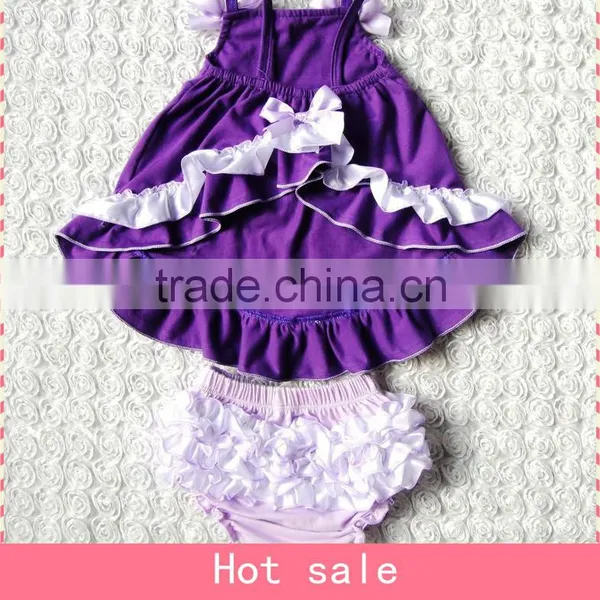 High Quality 4th of July Girls Boutique Sets ,beautiful Frocks Baby Cotton Frocks , Kids Beabutiful Outfits Wholesale photo-3