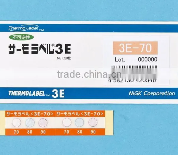 Temperature Indicator Label for Train Axle/3 Level/Irreversible/From 40 to 250 Deg.C