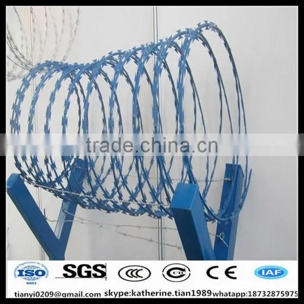 Border Security System China High Quality Plastic Coating Concertina Razor Wire photo-3