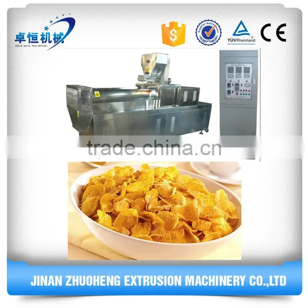 Extruded Corn Flakes and Breakfast Cereal Making Plant Production Line photo-2