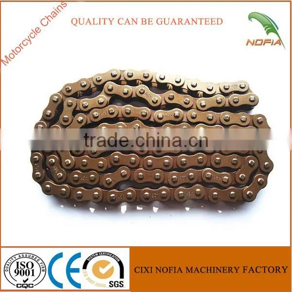 Industrial Gold Colored Copper Plating 428H 520H Transmission Motorcycle Chain photo-3