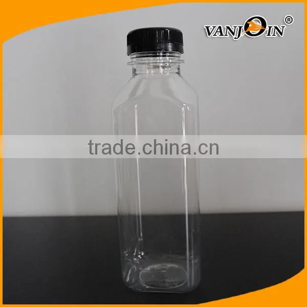 Cold Pressed Juice Recyclable Square Bottles With Safety Cap photo-6