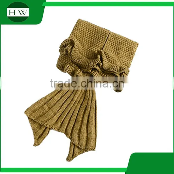 Best Christmas Gift Soft Fiber Baby Kids Children Knitted Crochet Mermaid Blanket Tail photo-4