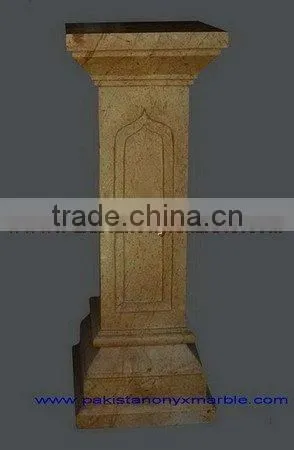 UNIQUE INDUS GOLD MARBLE PEDESTALS photo-3