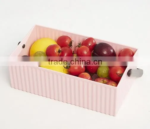 Cy268 Decorative Plastic Home Office Storage Boxes Desktop Basket Organizer Handle Bathroom Kitchen Home Office Tidy Box photo-4