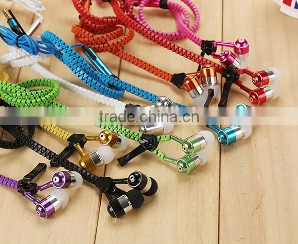 Creative Zipper Metal Earphone OEM Luminous Earphones photo-2