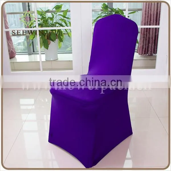 Wholesale Purple Lycra Chair Covers for Banquet photo-2