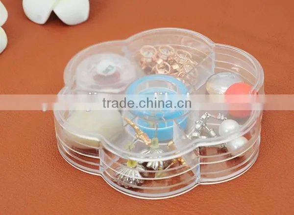Plum Blossom Shape 7Lattice With Cover Storage Box photo-3