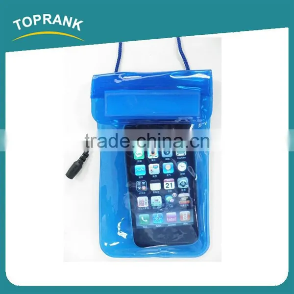 Toprank Promotion Universal Water Proof PVC Waterproof Cell Phone Pouch For Swimming With Earplugs photo-2