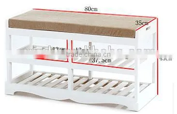 Solid Wood With Pads Two Layers of Stool in Shoes photo-4