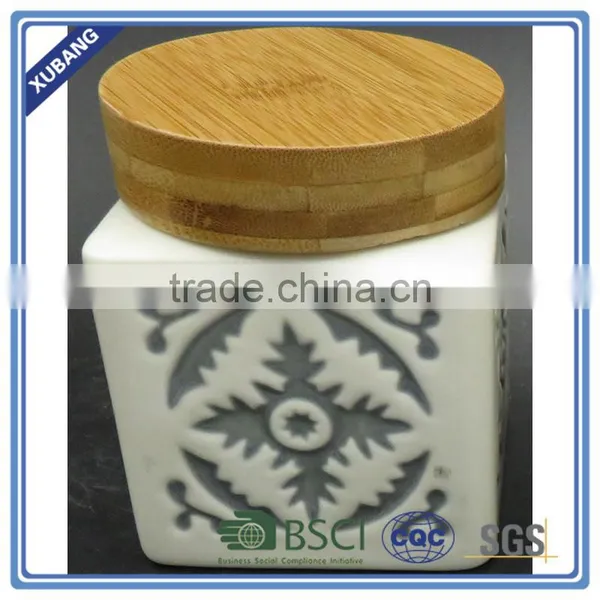 Classical Pattern Ceramic Canisters Kitchen Airtight Jar photo-2
