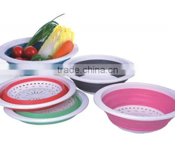 Oval TPR Folding Collapsible Colander Strainer photo-4