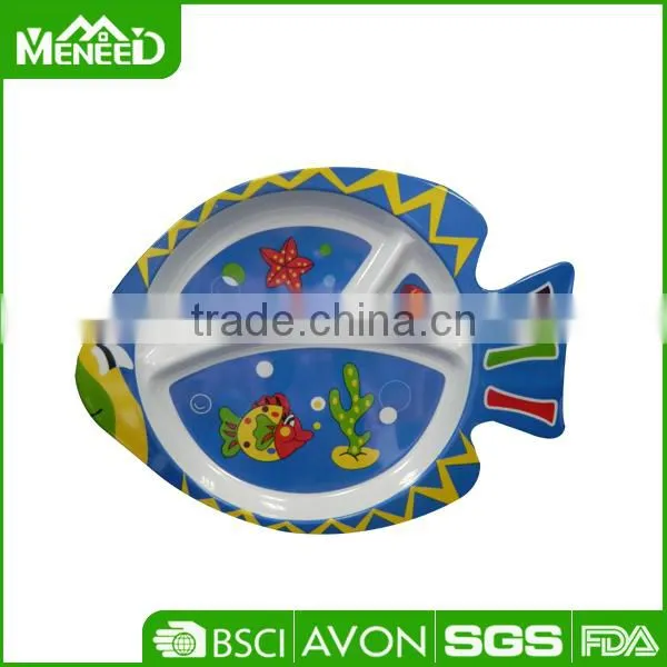 100% Melamine Food Grade Elephant & Crane Printed No-toxic Kids Dinnerware Set photo-5