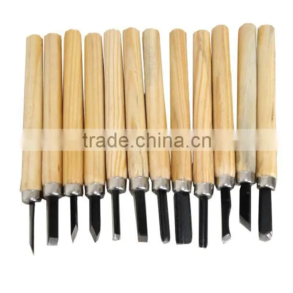 12pcs/Set Hand Wood Carving Chisels Knife For Basic Woodcut Working DIY Tools Cutter Wood Carving Chisels Knife photo-3