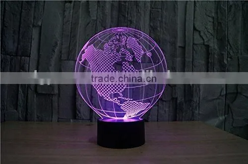 3D Lamp LED Night Light Colorful Atmosphere Lamp With USB Cable photo-6