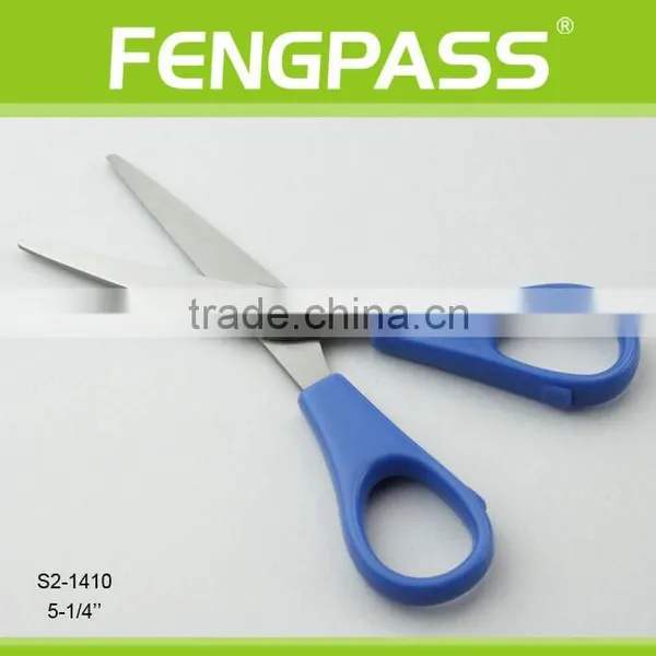 S2-1410 5-1/4" 2CR13 Stainless Steel ABS Plastic Handle Stationery Scissors / Office Scissors Sharp Tip photo-2