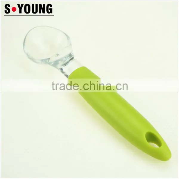 42163 Hot Sale Plastic Soft Handle Ice Cream Spoon photo-5