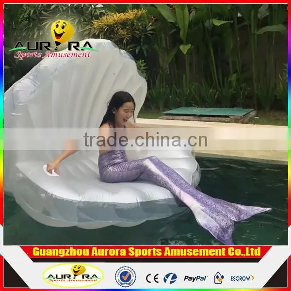 Photography Props Mermaid SEA SHELL SOFA Swimming Pool Inflatable Floating Lounge Chair Shell Scallops Row of Floating Chairs