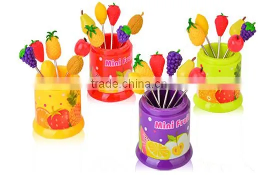 Cheap Birdie Fruit Fork Stainless Steel Fruit Fork With Holder photo-4