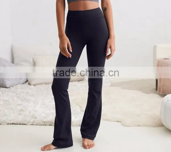 Yoga Pants Cotton Women Fashion Plain Dyed Wholesale Custom Jogging Pants 100% Cotton Loose Cotton Pants Women photo-2