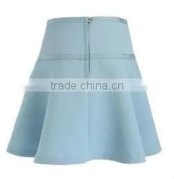 Graceful/elegant Easy Match 100% Cotton Formal Skirts Tops With Flare Hem photo-3