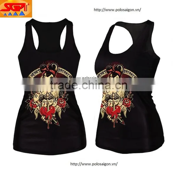 Women Tank Top 3d Printing, 100% Polyester photo-2