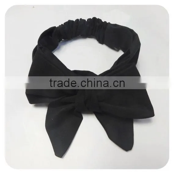 2017 New Fashion Cotton Knot Messy Bow Baby Girls Headband photo-2